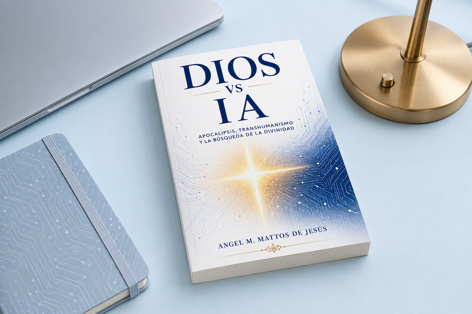 Dios vs IA presentado como libro físico