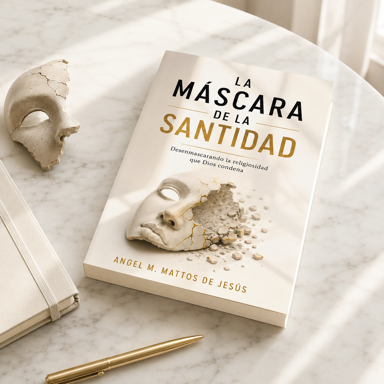 La máscara de la santidad presentado como libro físico
